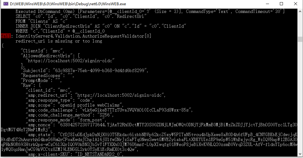 [原創(chuàng)] IdentityServer4 登錄成功后跳轉(zhuǎn)發(fā)生錯誤